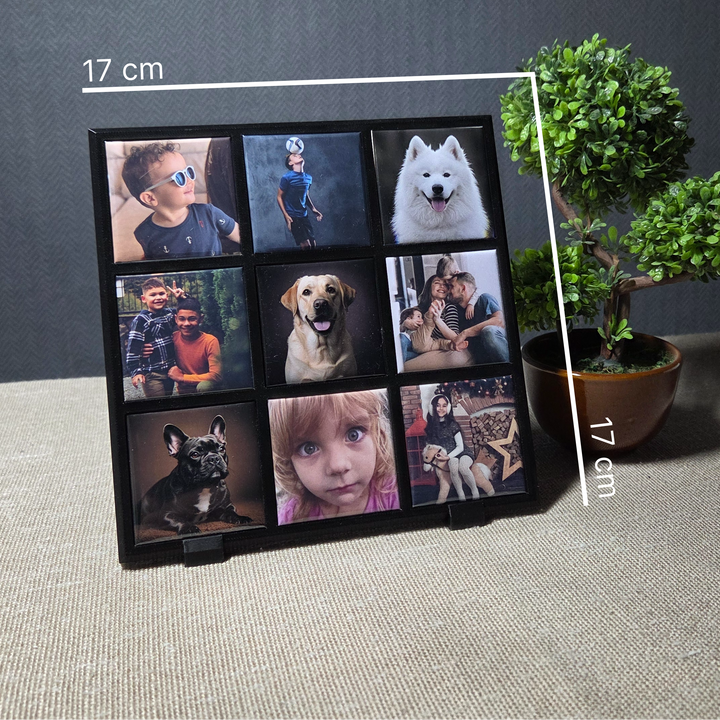 Ramă foto cu 9 magneți personalizați • Povestea ta